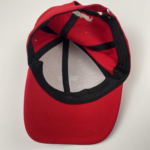 TESLA Baseball Hat Cap Strapback Red White Embroidery - Picture 8 of 8